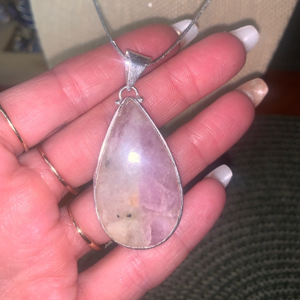 Bright Kunzite Statement Necklace - image 1